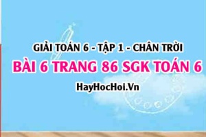 Giải bài 6 trang 86 Toán 6 Tập 1 SGK Chân trời sáng tạo